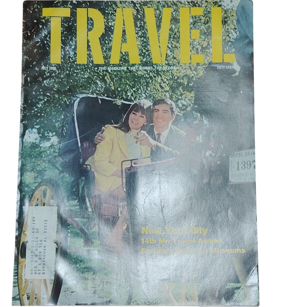 Vintage TRAVEL Magazine July 1968 - The Magazine That Roams The Globe, Europe